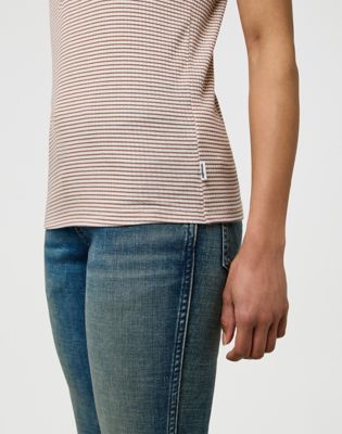 Slim Femme Knit Henley in Cognac alternative view 4