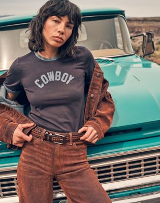 Wrangler Slim Ringer Tee Navy