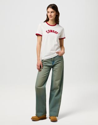 Slim Ringer Tee in Worn White alternative view 6