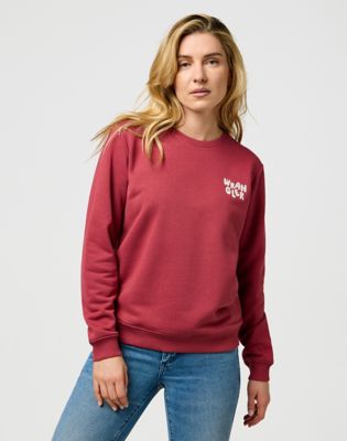 Wrangler Regular Logo Sweat Earth Red