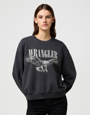 Wrangler Oversized Sweat Faded Black