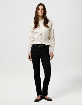 Regular Femme Peplum Shirt in Pinstar White alternative view 2