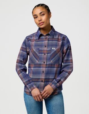 Regular Femme Western Shirt in Earth Red main view