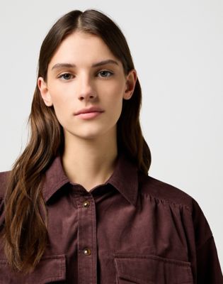 Loose Femme Yoke Western Shirt in Mahogany alternative view 3