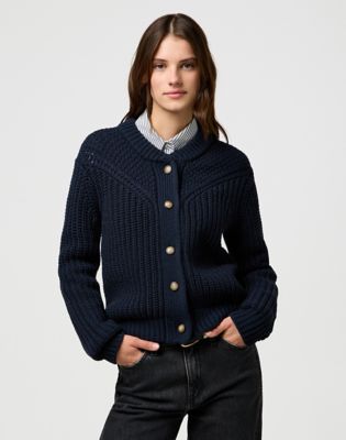 Wrangler Regular Western Cardigan Dark Navy