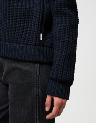 Regular Western Cardigan in Dark Navy