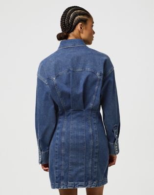 Slim Darted Skirt Dress in Sapphire Trace alternative view