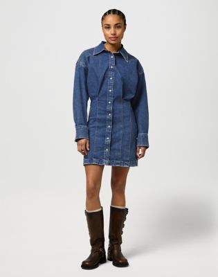 Slim Darted Skirt Dress in Sapphire Trace alternative view 2