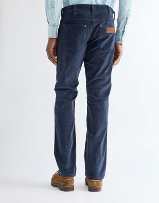 Greensboro Corduroy Straight Trousers in Mood Indigo
