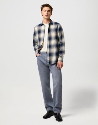 Frontier Non Stretch Relaxed Straight Jean in Light Ice alternative view 7