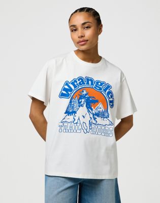 Loose Girlfriend Tee in Worn White