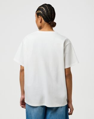 Loose Girlfriend Tee in Worn White alternative view