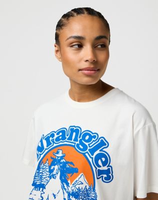 Loose Girlfriend Tee in Worn White alternative view 3
