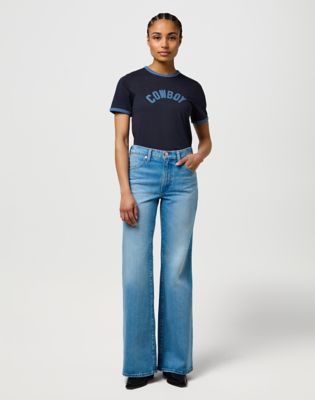 70S Flare Jean in Soft Ocean alternative view 2