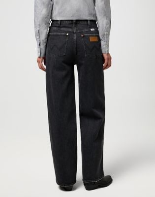 Wrangler Luźne jeansy proste czarny Sand