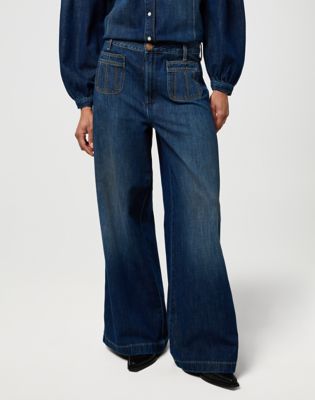 High Rise Loose Denim Trouser in Homestead Haze main view