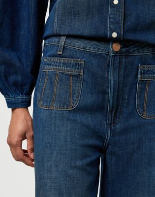 High Rise Loose Denim Trouser in Homestead Haze alternative view 4
