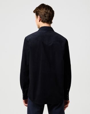 Regular Western Corduroy Shirt in Black alternative view
