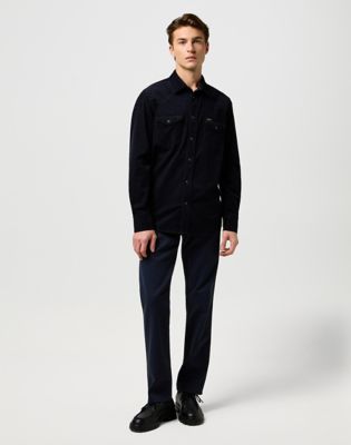 Regular Western Corduroy Shirt in Black alternative view 2