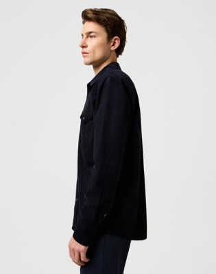 Regular Western Corduroy Shirt in Black alternative view 3