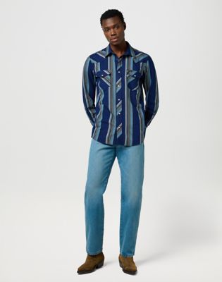 Regular Western Indigo Shirt in Vintage Blue alternative view 2