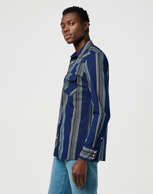 Regular Western Indigo Shirt in Vintage Blue alternative view 4