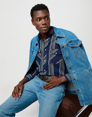 Regular Western Indigo Shirt in Vintage Blue alternative view 5
