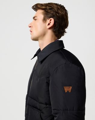 Regular Puffer Jacket in Black alternative view 3