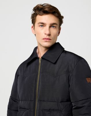 Regular Puffer Jacket in Black alternative view 4
