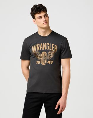 Regular Americana Tee in Faded Black