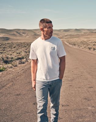 Relaxed Embroidery Tee in Worn White alternative view