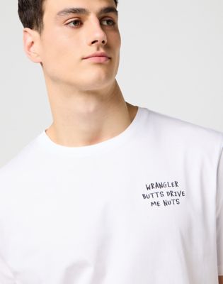 Relaxed Embroidery Tee in Worn White alternative view 4