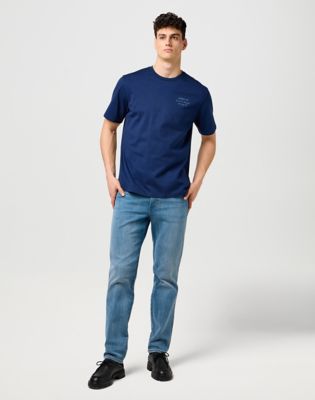 Relaxed Embroidery Tee in Navy alternative view 2