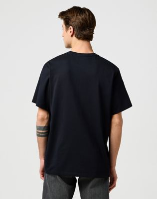 Relaxed Embroidery Tee in Black alternative view