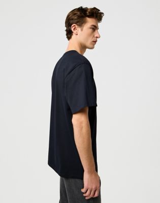 Relaxed Embroidery Tee in Black alternative view 4