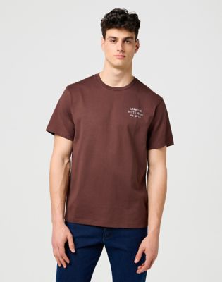 Wrangler Relaxed Embroidery Tee Mahogany
