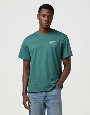 Wrangler Relaxed Embroidery Tee Bistro Green