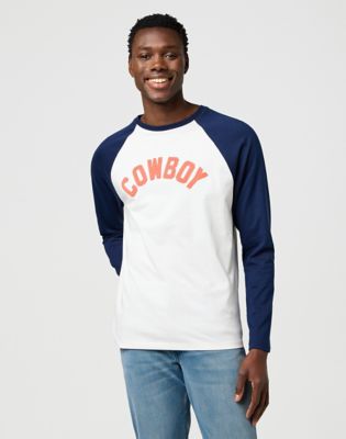 Long Sleeve Regular Baseball Tee in Black Iris main view