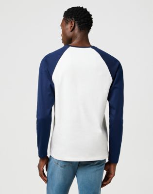 Long Sleeve Regular Baseball Tee in Black Iris alternative view