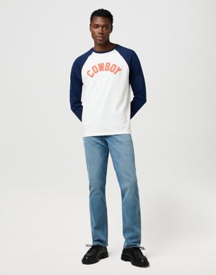 Long Sleeve Regular Baseball Tee in Black Iris alternative view 2