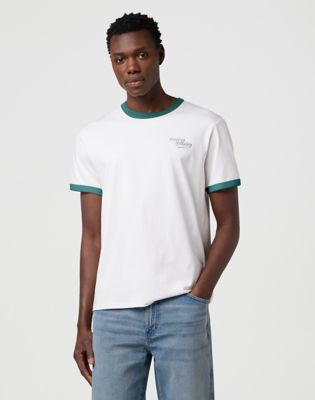 Wrangler Relaxed Ringer Tee Worn White
