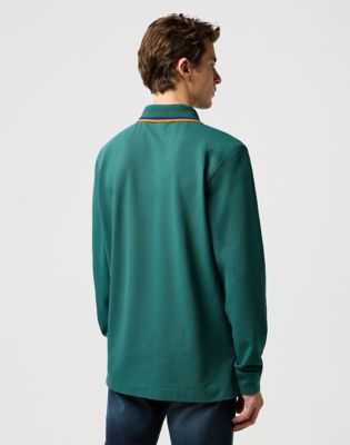 Long Sleeve Regular Polo Shirt in Bistro Green alternative view