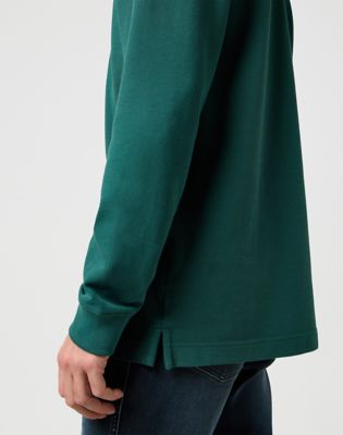 Long Sleeve Regular Polo Shirt in Bistro Green alternative view 4
