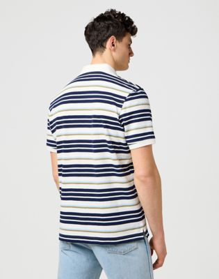 Regular Stripe Polo Shirt in Worn White alternative view