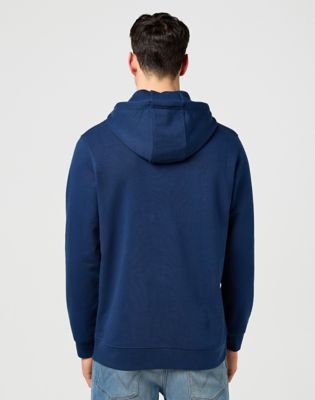 Relaxed Embroidery Hoodie in Navy alternative view