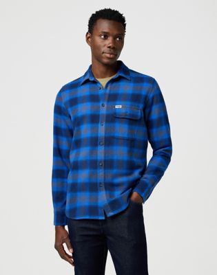 Regular 1 Pocket Indigo Shirt in Icy Indigo main view