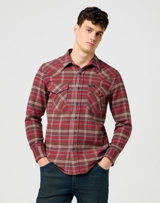Wrangler Regular Western Shirt Ruby Wine