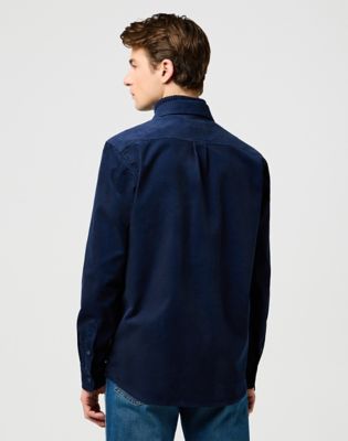 Regular 1 Pocket Corduroy Shirt in Navy alternative view