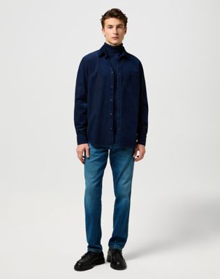 Regular 1 Pocket Corduroy Shirt in Navy alternative view 2
