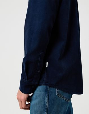 Regular 1 Pocket Corduroy Shirt in Navy alternative view 4